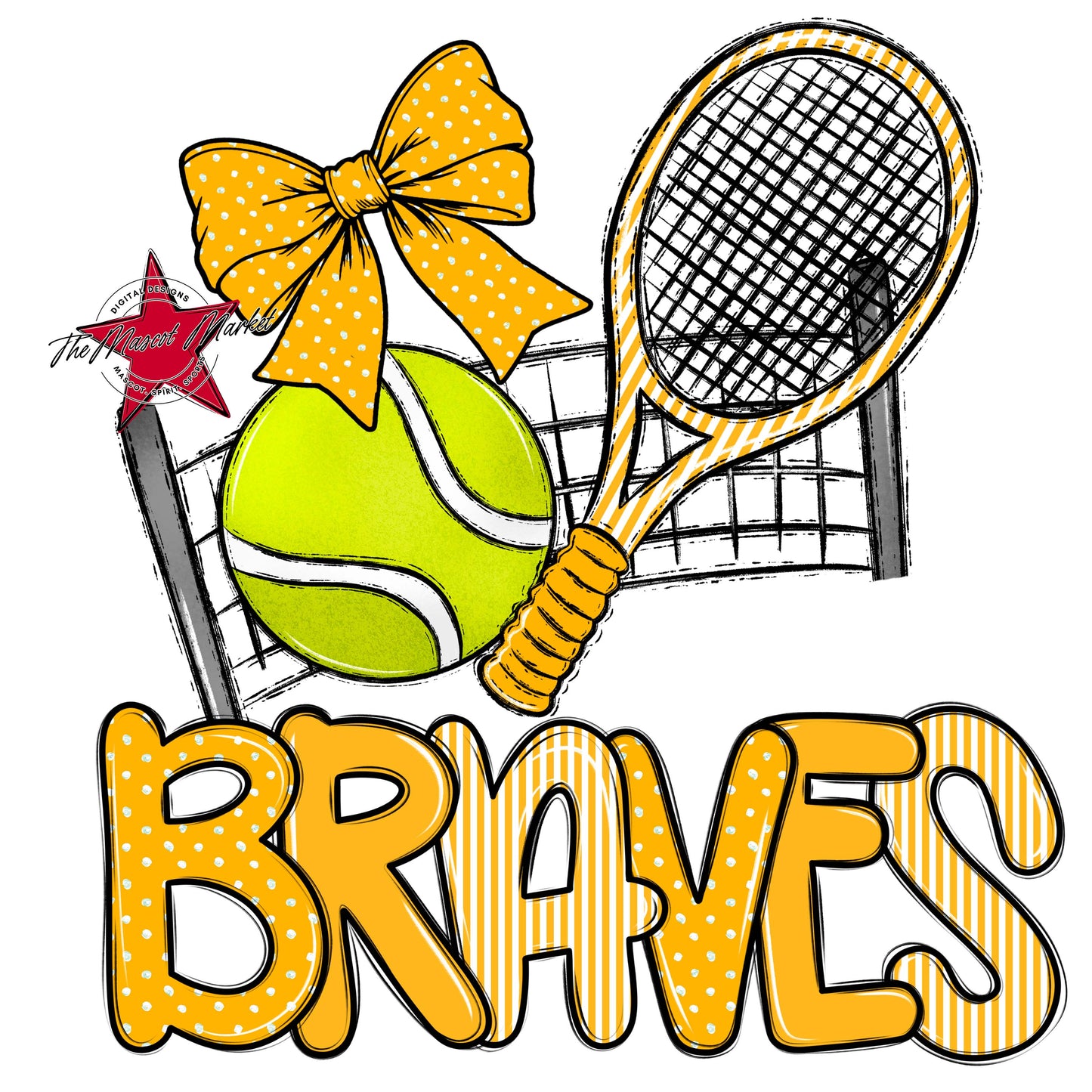 Braves Tennis Spirit Design-Yellow