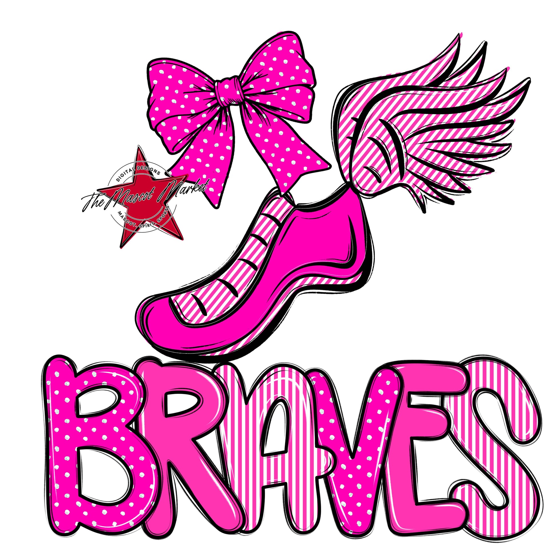 Braves Track Spirit Design-Pink