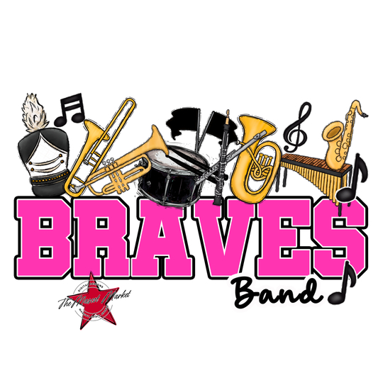 Braves Varsity Band-Pink