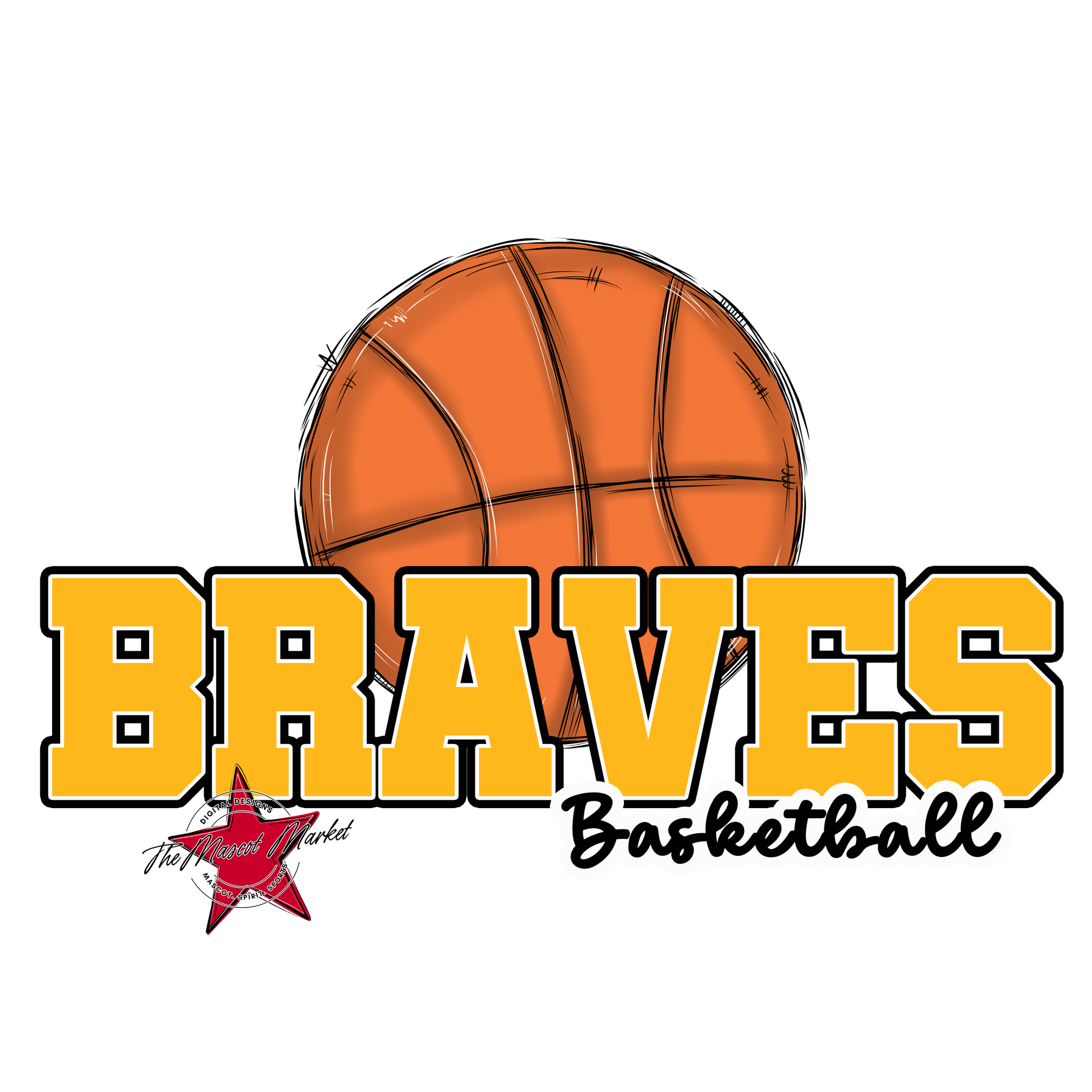 Braves Varsity Basketball-Yellow