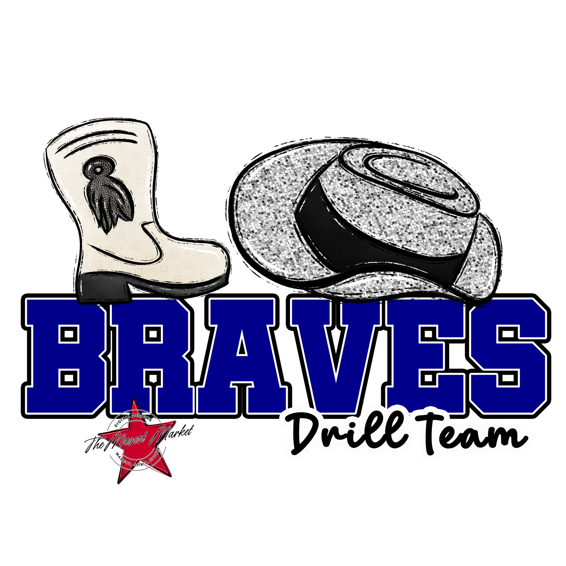Braves Varsity Drillteam-Blue