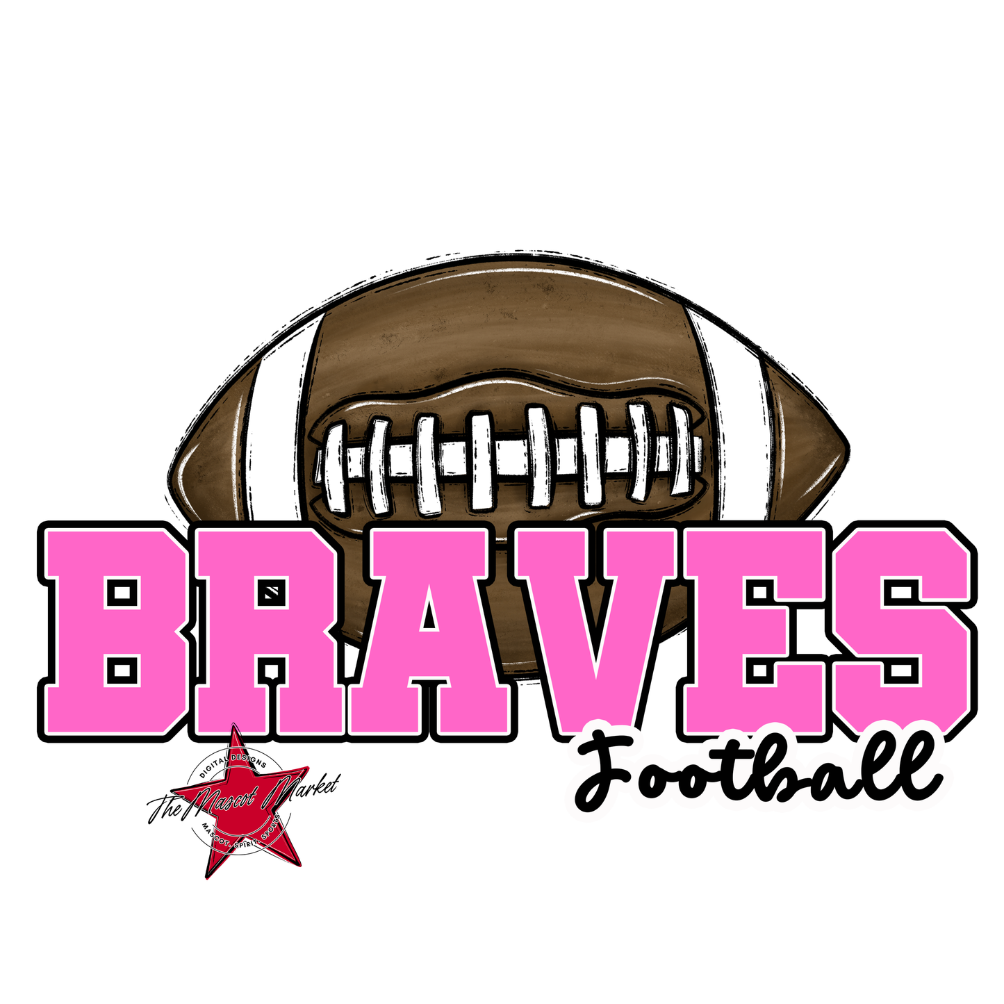 Braves Varsity Football-Baby Pink