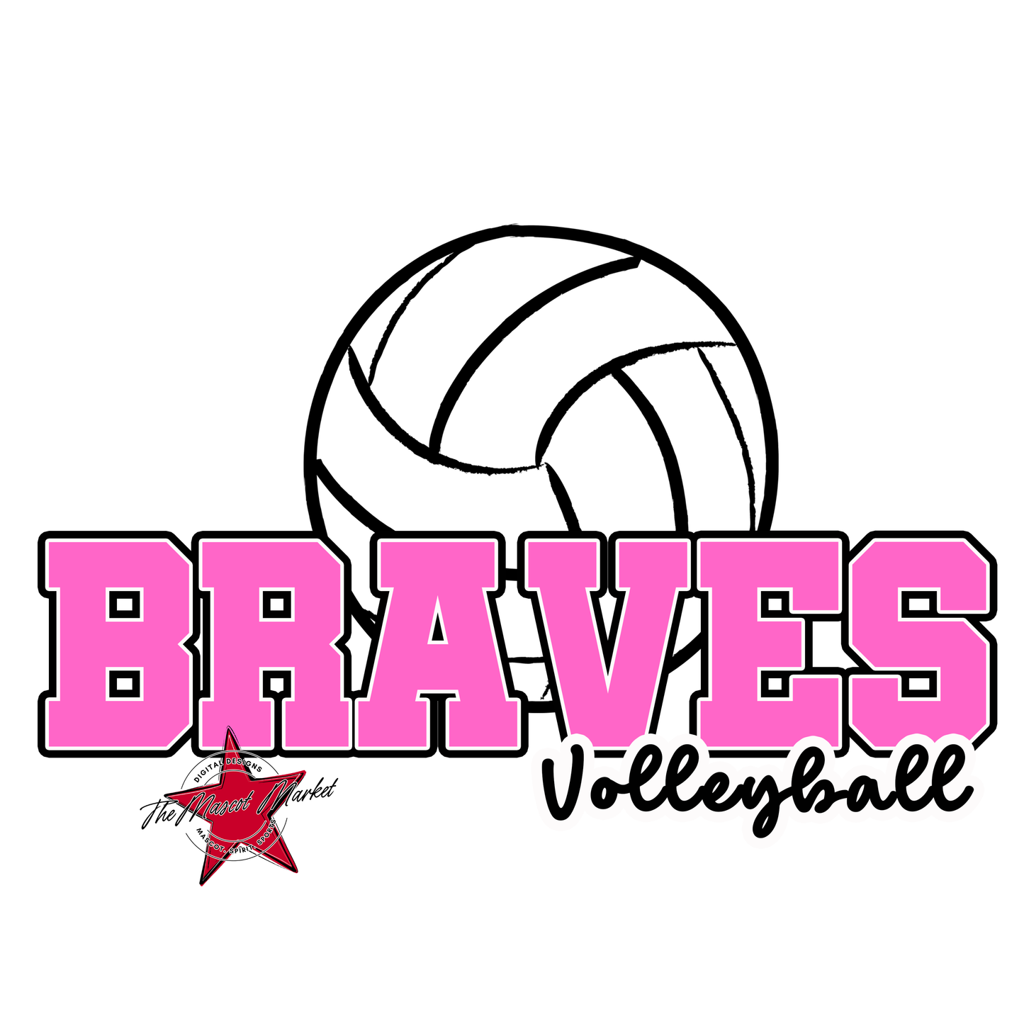 Braves Varsity Volleyball-Baby Pink