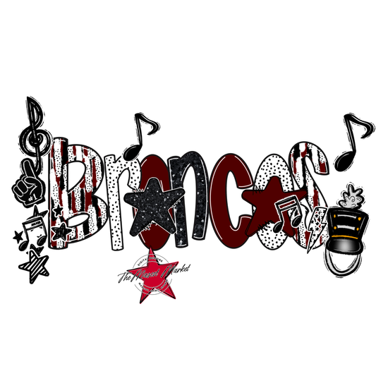 Broncos Band Scrape-Maroon