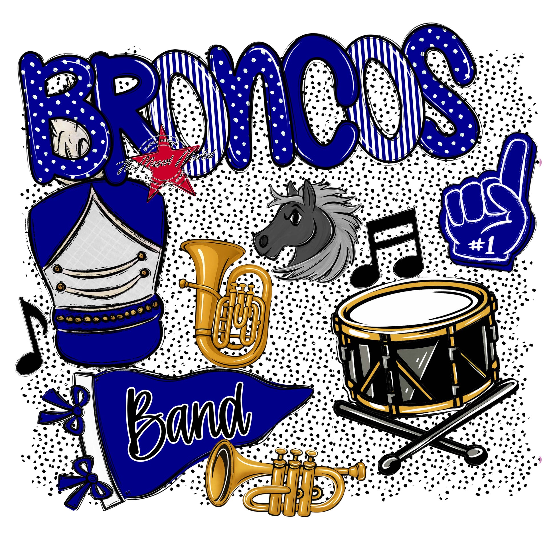 Broncos Band Spirit-Blue
