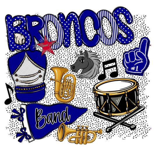 Broncos Band Spirit-Blue
