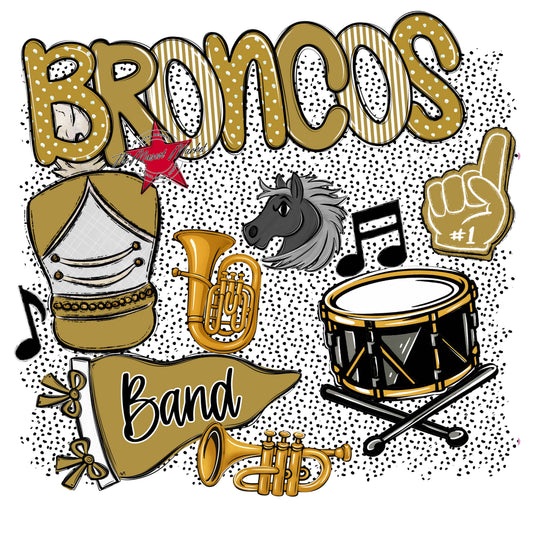 Broncos Band Spirit-Gold