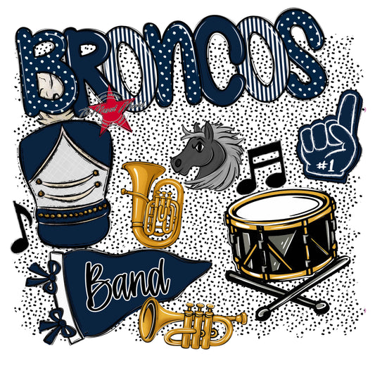 Broncos Band Spirit-Navy