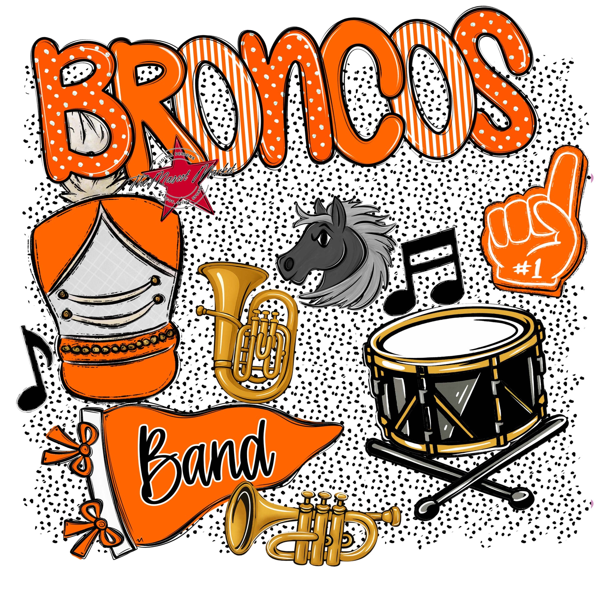 Broncos Band Spirit-Orange