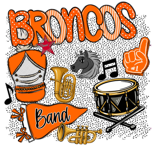 Broncos Band Spirit-Orange