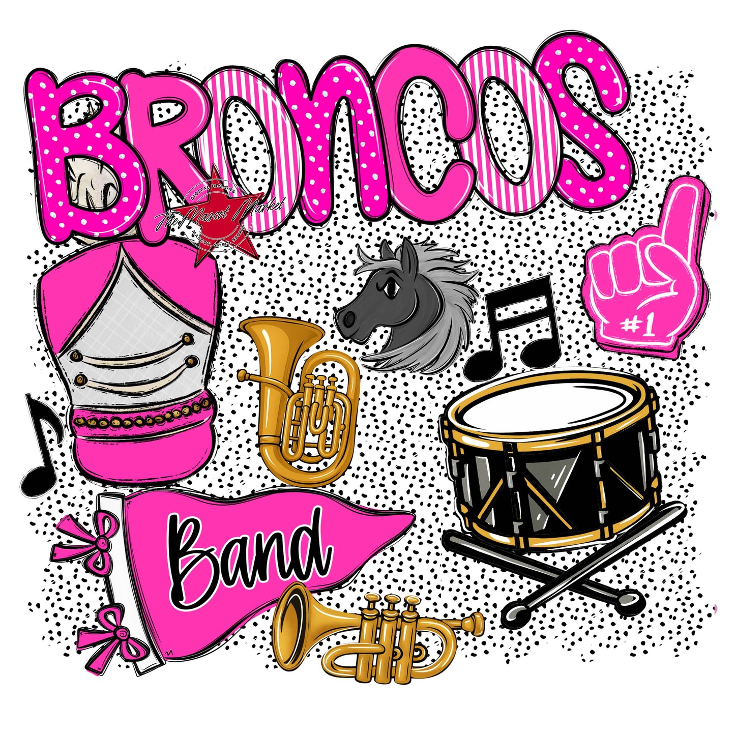 Broncos Band Spirit-Pink