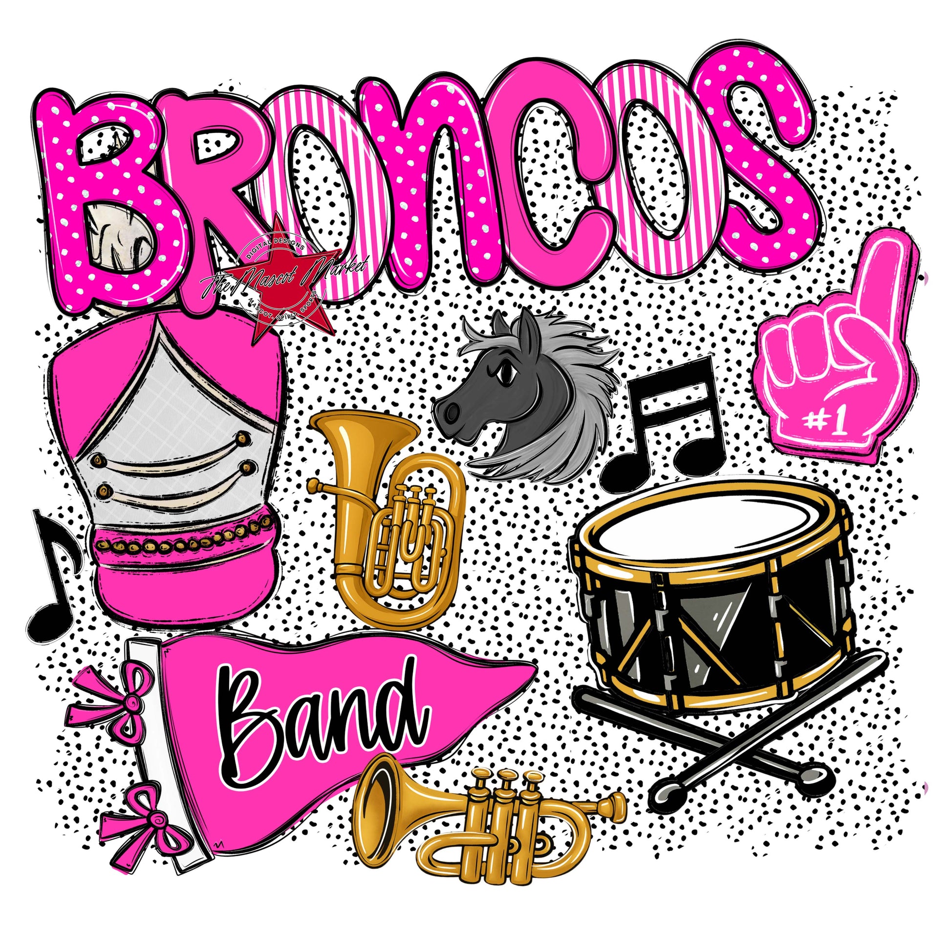 Broncos Band Spirit-Pink