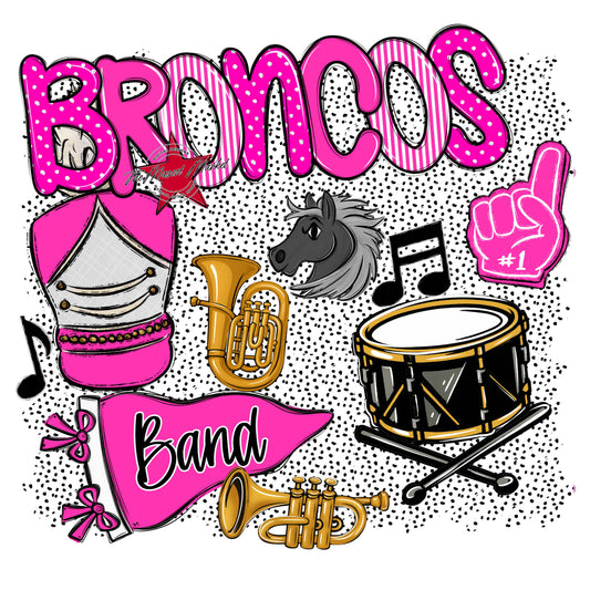 Broncos Band Spirit-Pink