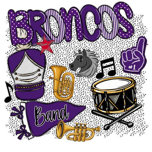 Broncos Band Spirit-Purple