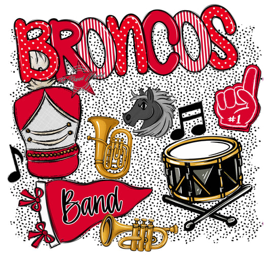 Broncos Band Spirit-Red