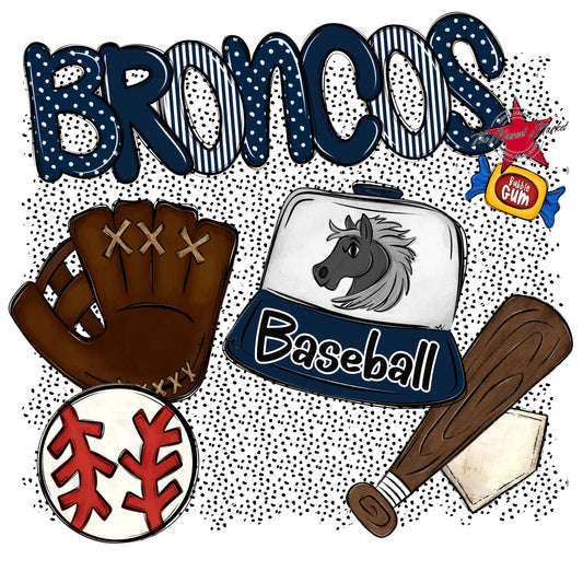 Broncos Baseball Spirit-Navy