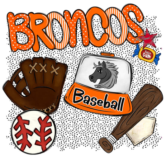 Broncos Baseball Spirit-Orange