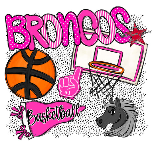Broncos Basketball Spirit-Pink