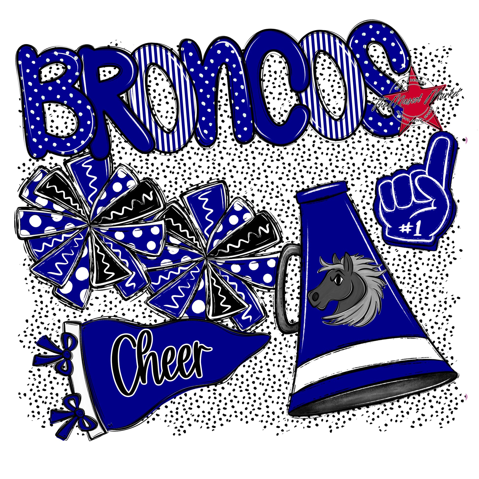 Broncos Cheer Spirit-Blue
