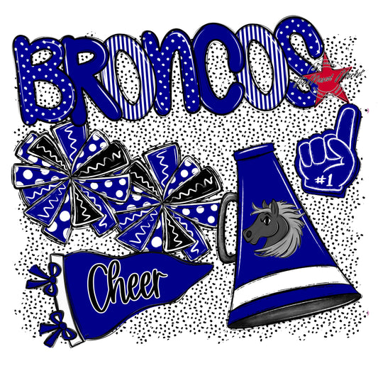 Broncos Cheer Spirit-Blue