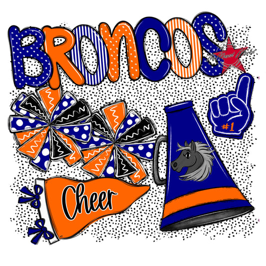 Broncos Cheer Spirit-Blue & Orange