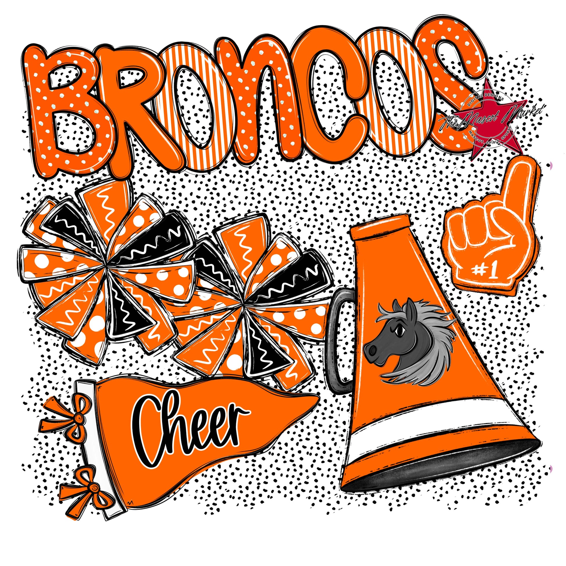 Broncos Cheer Spirit-Orange