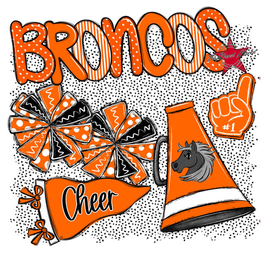 Broncos Cheer Spirit-Orange