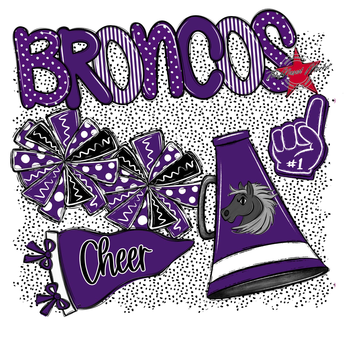 Broncos Cheer Spirit-Purple