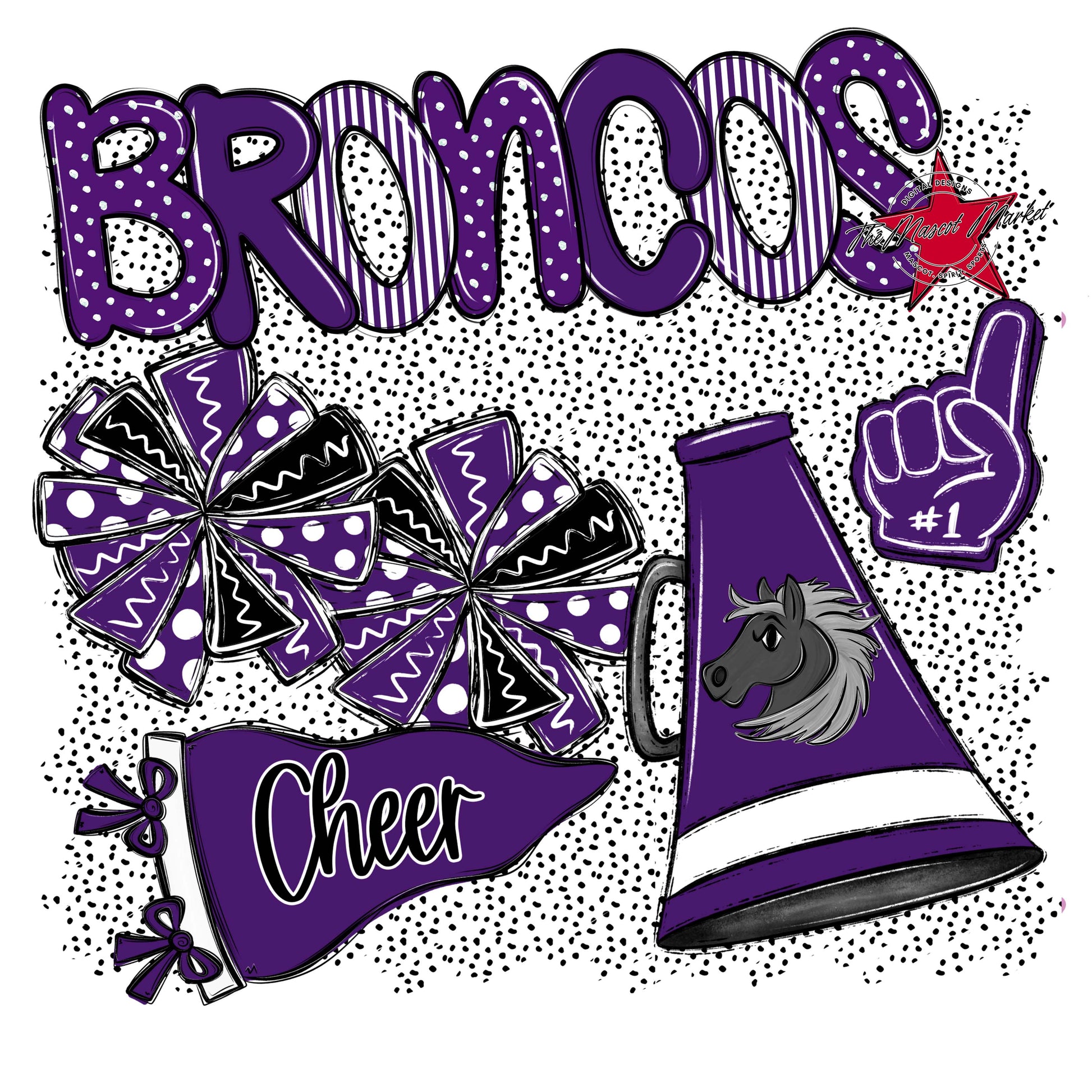 Broncos Cheer Spirit-Purple
