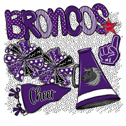Broncos Cheer Spirit-Purple