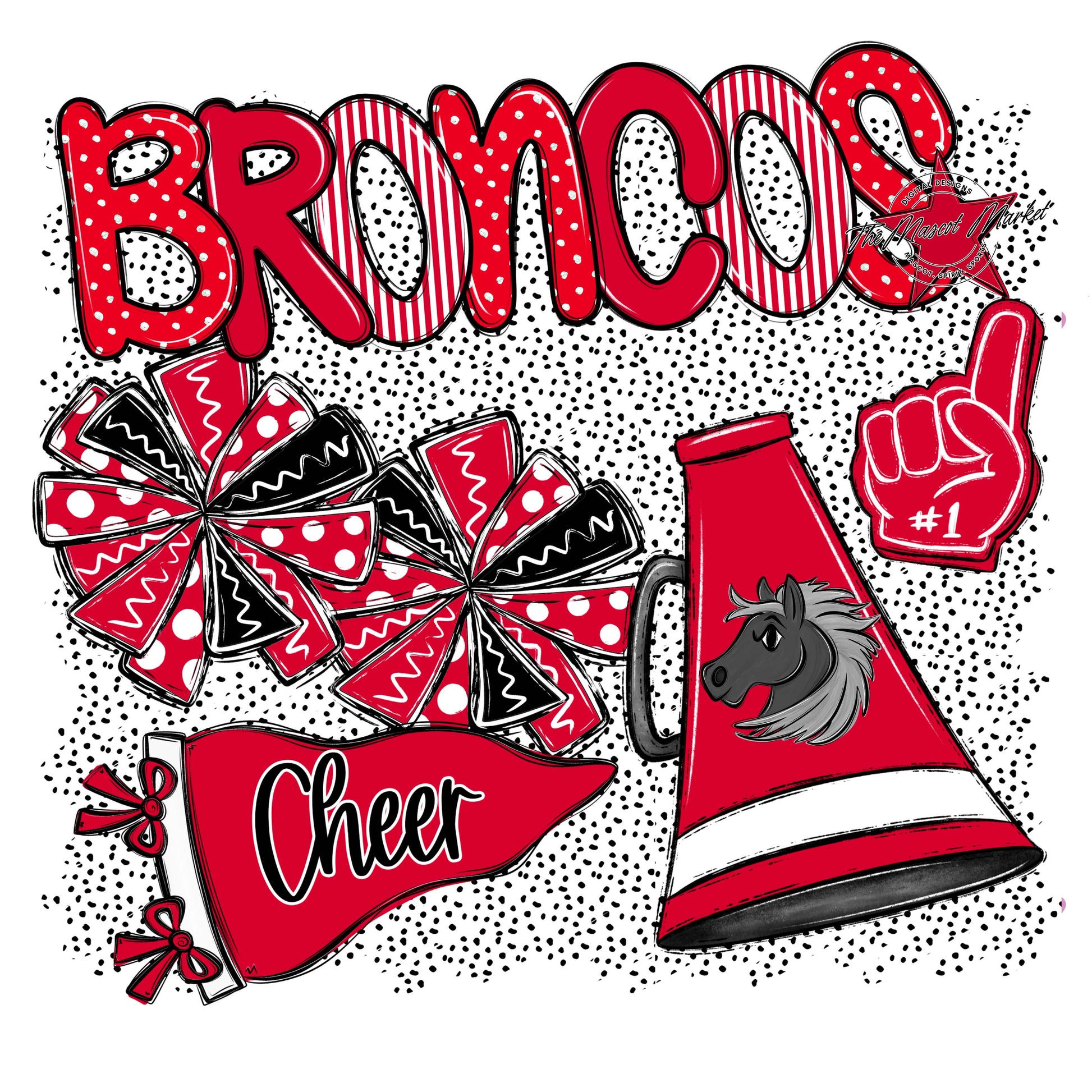 Broncos Cheer Spirit-Red