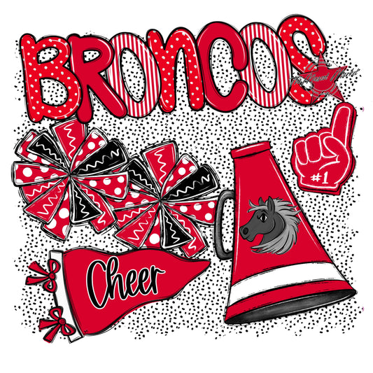 Broncos Cheer Spirit-Red