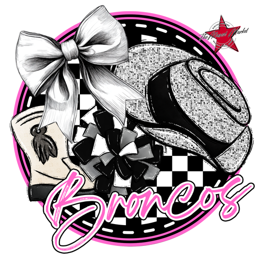 Broncos Circle Drillteam Design-Baby Pink
