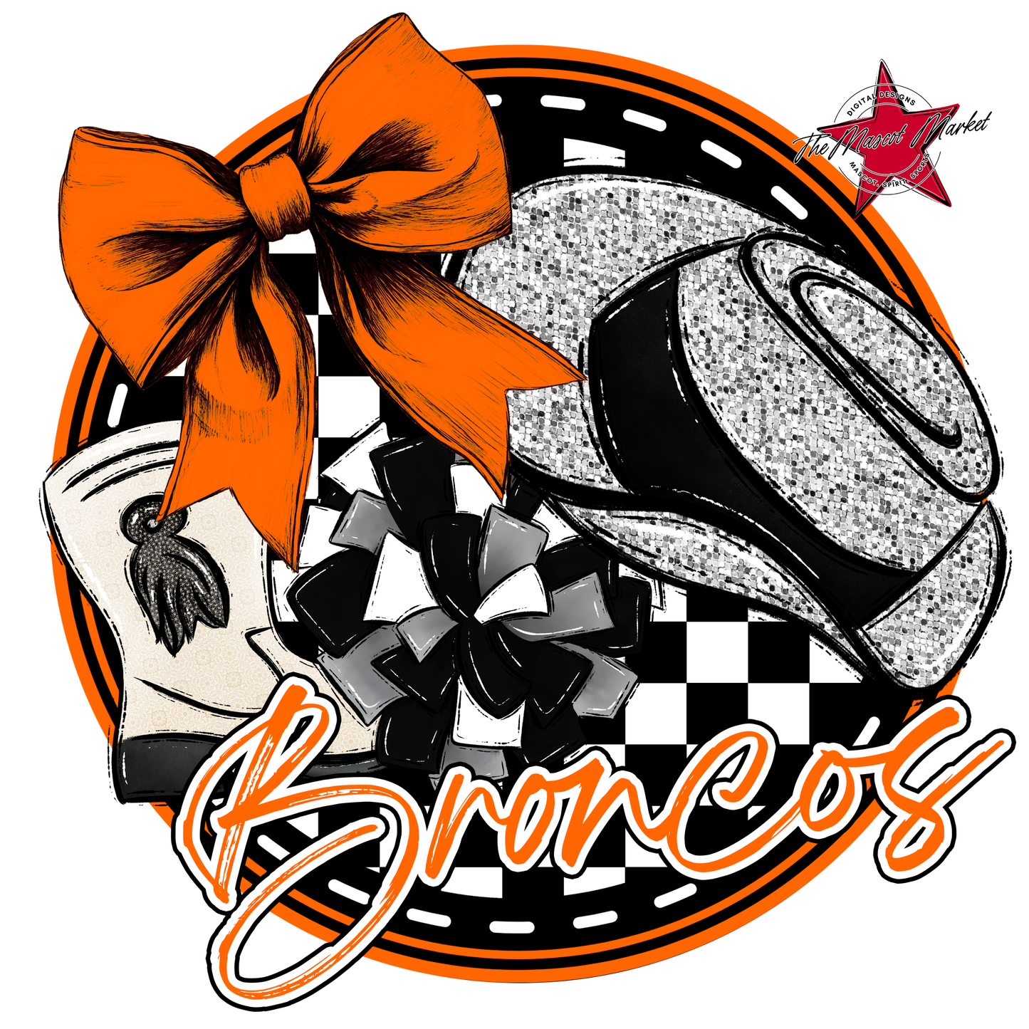 Broncos Circle Drillteam Design-Orange