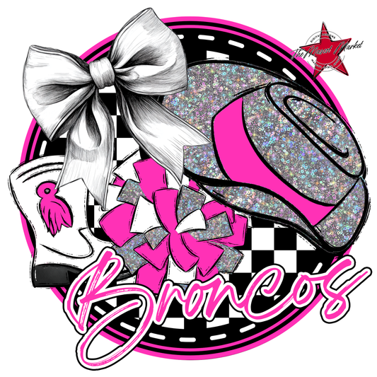 Broncos Circle Drillteam Design-Pink