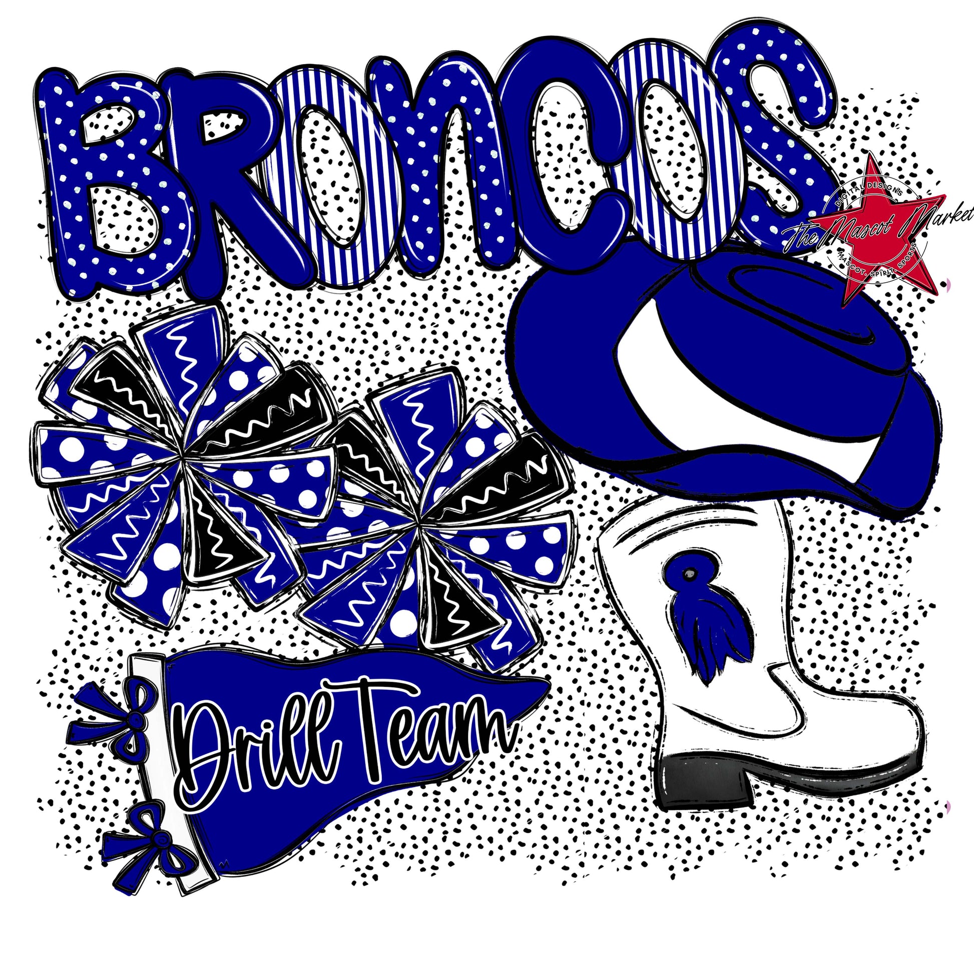 Broncos Drillteam Spirit-Blue