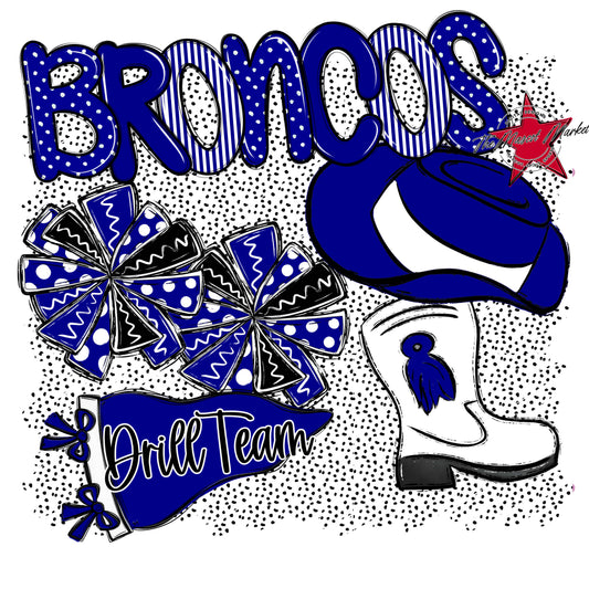 Broncos Drillteam Spirit-Blue