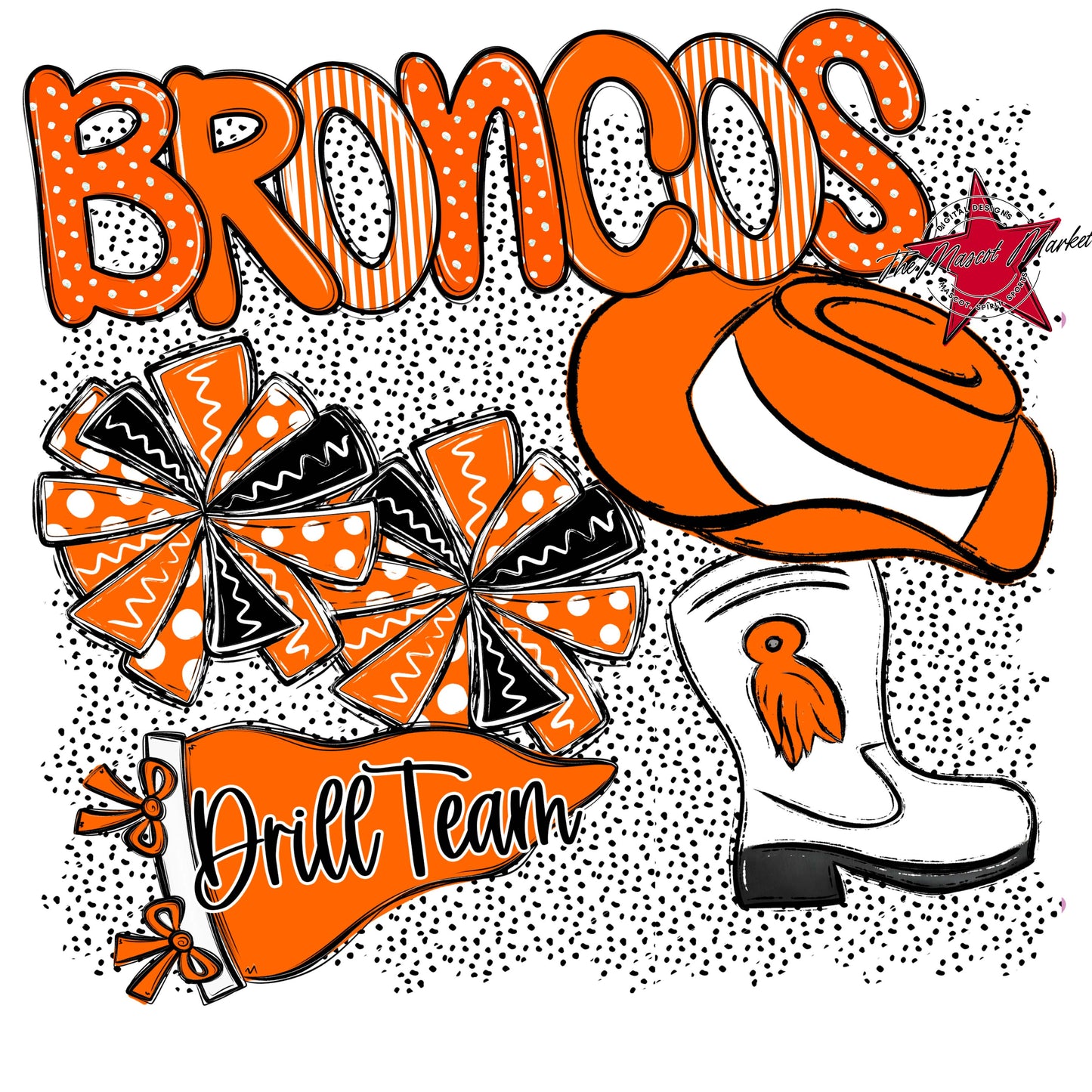 Broncos Drillteam Spirit-Orange