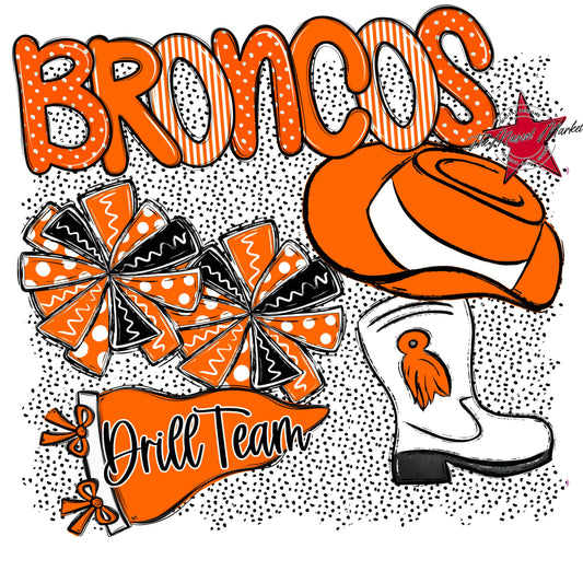 Broncos Drillteam Spirit-Orange