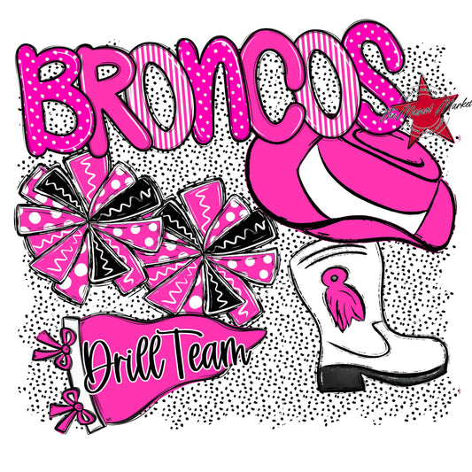Broncos Drillteam Spirit-Pink