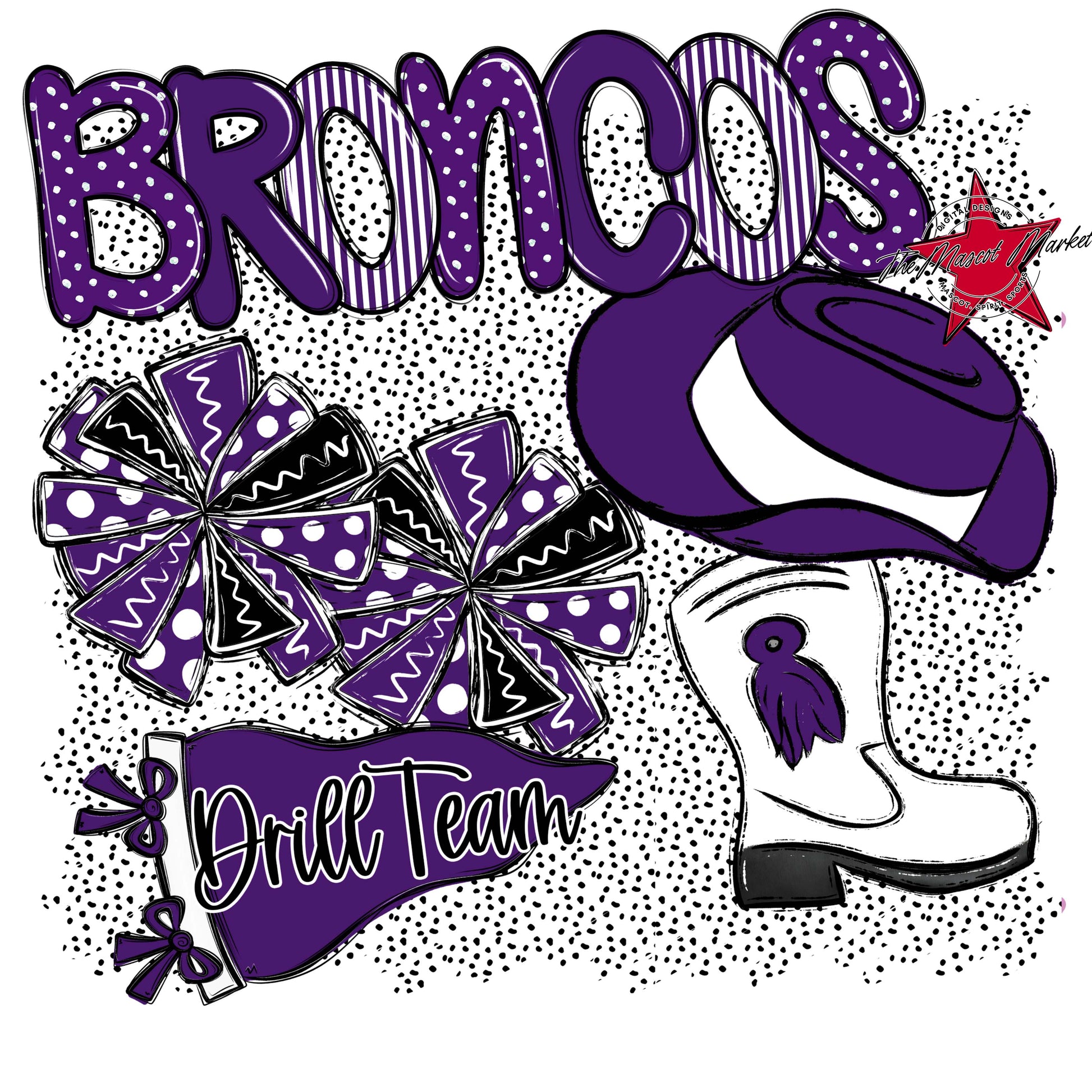 Broncos Drillteam Spirit-Purple