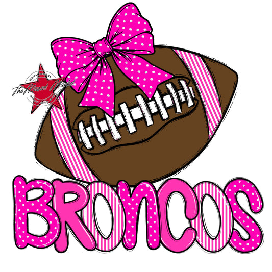 Broncos Football Spirit Design-Pink