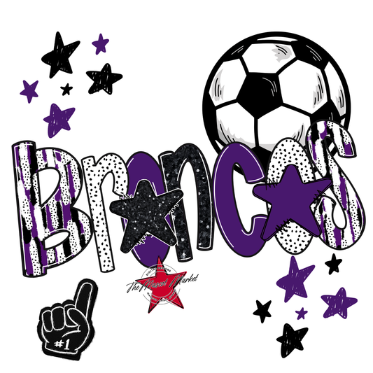 Broncos Soccer Scrape-Purple