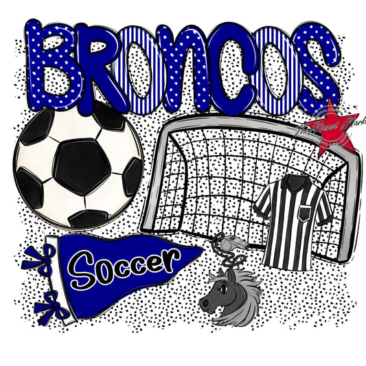 Broncos Soccer Spirit-Blue