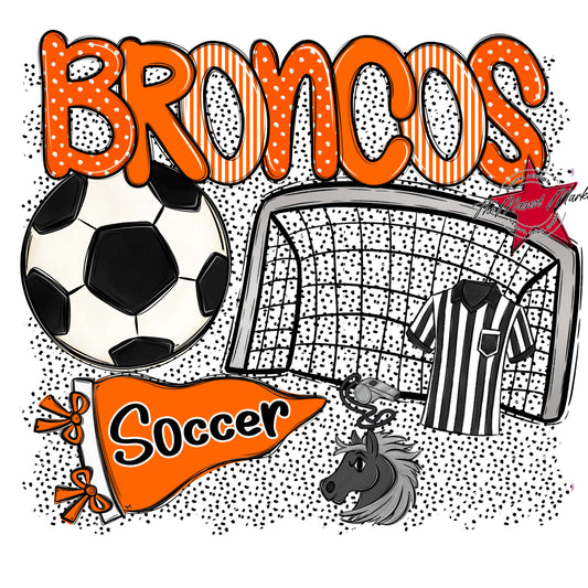 Broncos Soccer Spirit-Orange