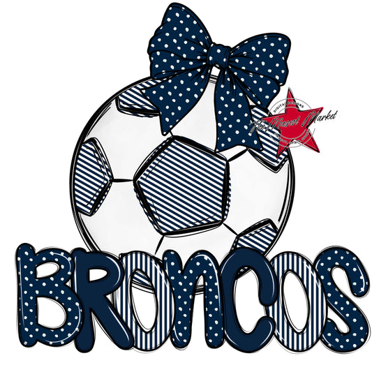 Broncos Soccer Spirit Design-Navy