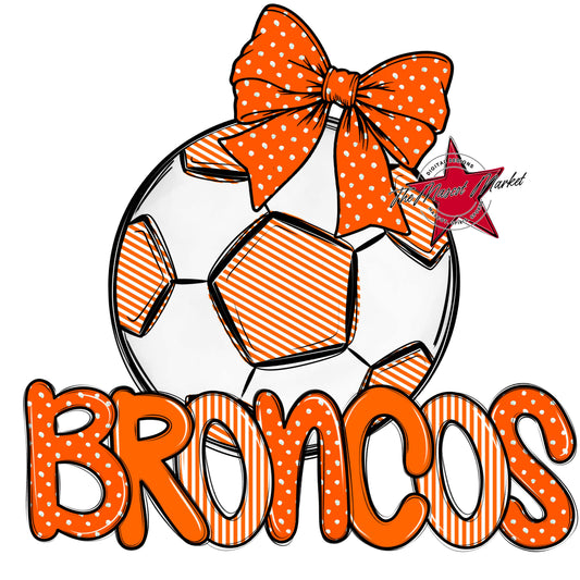 Broncos Soccer Spirit Design-Orange