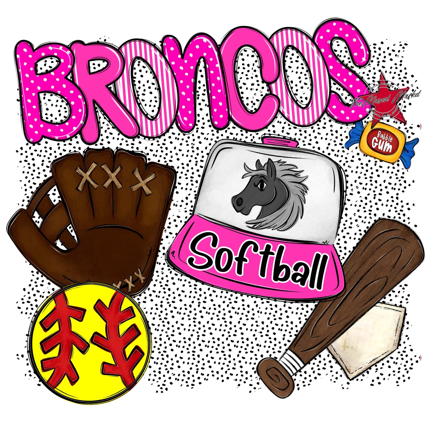 Broncos Softball Spirit-Pink
