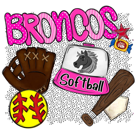 Broncos Softball Spirit-Pink