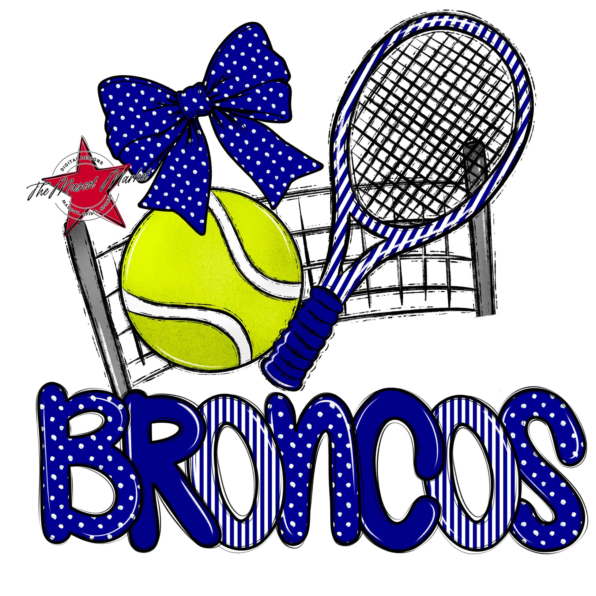 Broncos Tennis Spirit Design-Blue
